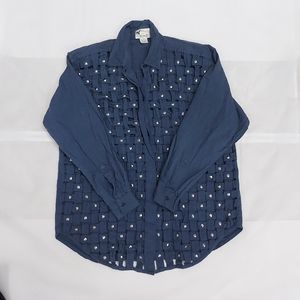 Yak Magik long sleeve button up polo shirt